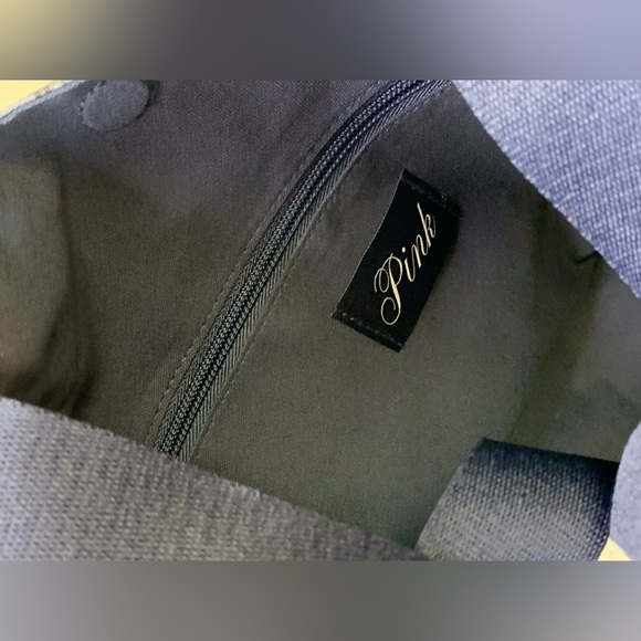 VICTORIA'S SECRET PINK REVERSIBLE CANVAS TRAVEL TOTE BAG BEACH GYM PAISLEY. NEW - Picture 7 of 7